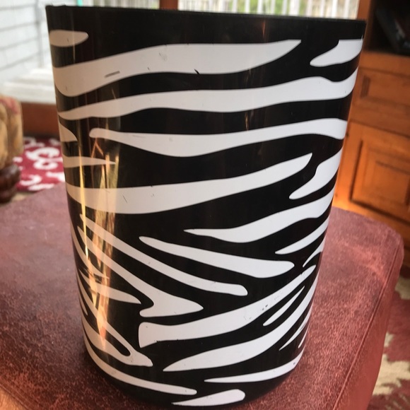 Target Other - Zebra print wastebasket.